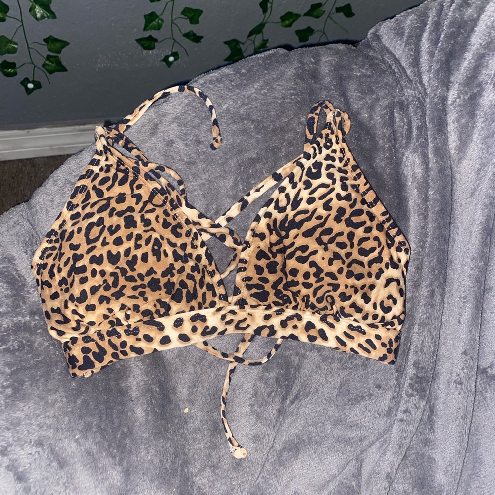 Cheetah bikini top